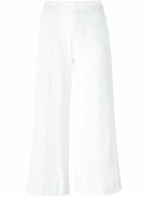 Load image into Gallery viewer, Tory Burch Women's Jodie Jacquard Tailored White Cotton Wide-Leg Crop Pant  27 - Luxe Fashion Finds