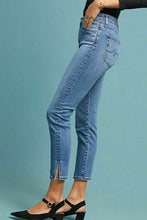Load image into Gallery viewer, Anthropologie AG Jean Womens 31 Blue Skinny Crop High-Rise Stevie Ankle Slit Pant