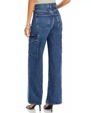Load image into Gallery viewer, Agolde Minka Cargo High Rise Wide Leg Jeans Womens 29 Blue Denim Path