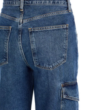 Load image into Gallery viewer, Agolde Minka Cargo High Rise Wide Leg Jeans Womens 29 Blue Denim Path