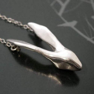 Andree Chenier Necklace Sterling Silver Rabbit Pendant 18in Chain Handcrafted