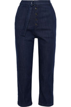 Load image into Gallery viewer, Anthropologie 3x1 Jeans Womens 25  Blue Cropped Straight Leg Ultra High-Rise Belt