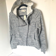 Load image into Gallery viewer, Anthropologie Hoodie Sweater Womens Extra Small Blue Zip Moto Cotton Crop Jacket