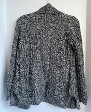 Load image into Gallery viewer, Anthropologie Women’s Shawl Collar Open Front Rib Knit Grey Cardigan,  XS