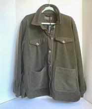 Load image into Gallery viewer, BLANKNYC Jacket Womens Large Green Fleece Shacket Button Shirt Pockets