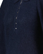 Load image into Gallery viewer, BA&SH Women’s Tilte Puff Sleeve Collared Mohair Wool Knit Blue Sweater, M (2)