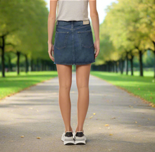 Load image into Gallery viewer, Citizens of Humanity Eden Skirt Denim Mini Blue A-Line Cotton Button fly Short