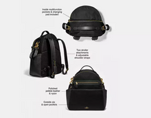 Load image into Gallery viewer, Coach Baby Diaper Backpack Bag Large Nylon Leather Lightweight Pad Pouch