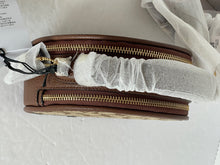 Load image into Gallery viewer, Coach Canteen Crossbody CO986 Brown Leather Signature Jacquard Round ORG PKG