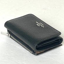 Load image into Gallery viewer, Coach Card Holder Mini Wallet Bow Print Black Signature Canvas CZ447 Double