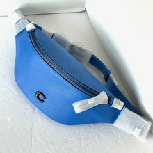Load image into Gallery viewer, Coach Charter Belt Bag 7 Mens Blue Leather Sling Fanny Pack Waist CP402