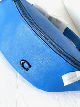 Load image into Gallery viewer, Coach Charter Belt Bag 7 Mens Blue Leather Sling Fanny Pack Waist CP402