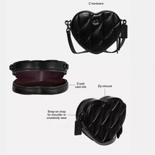 Load image into Gallery viewer, CoachQuiltedLeatherHeartCrossbodyBagIvoryBrassCE725Nappa