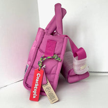 Load image into Gallery viewer, Pink dog harness with 'Coachtopia' tag on a white background