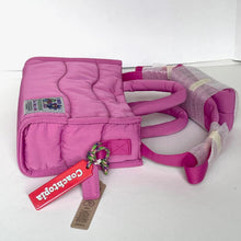 Load image into Gallery viewer, Pink dog harness with a tag on a white background