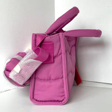 Load image into Gallery viewer, Pink protective gear with a white interior on a white background