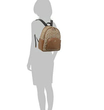 Load image into Gallery viewer, Coach Court Backpack 5671 Large Brown Pink Signature Canvas Leather ORG PKG