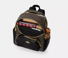 Load image into Gallery viewer, Coach Court Backpack 5671 Large Brown Pink Signature Canvas Leather ORG PKG