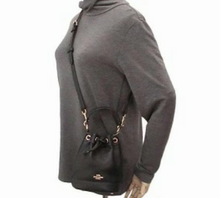 Load image into Gallery viewer, Coach Dempsey CN683 Drawstring Bucket Bag 15 Black Leather Crossbody Original Packaging