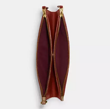 Load image into Gallery viewer, Coach Double Zip Wallet Wristlet Signature Canvas Brown Slim Bifold Snap CC965