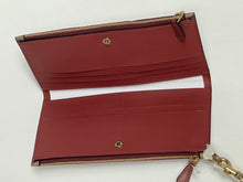 Load image into Gallery viewer, Coach Double Zip Wallet Wristlet Signature Canvas Brown Slim Bifold Snap CC965
