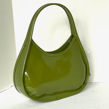 Load image into Gallery viewer, Coach Ergo Bag Crinkle Patent Shoulder Bag Coachtopia Leather Olive CQ003
