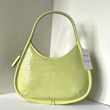 Load image into Gallery viewer, Coach Ergo Bag Croc Embossed Coachtopia Leather Shoulder CT272 Pale Lime