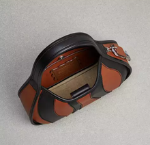 Load image into Gallery viewer, Coach Ergo Bag Wavy Stripe Upcrafted Brown Black Leather Coachtopia 90s CQ004