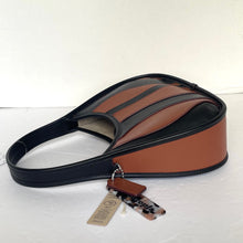 Load image into Gallery viewer, Coach Ergo Bag Wavy Stripe Upcrafted Brown Black Leather Coachtopia 90s CQ004