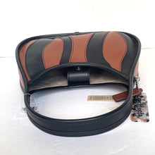 Load image into Gallery viewer, Coach Ergo Bag Wavy Stripe Upcrafted Brown Black Leather Coachtopia 90s CQ004