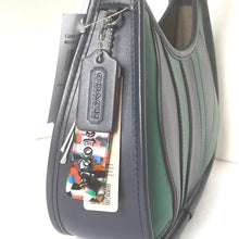 Load image into Gallery viewer, Coach Ergo Bag Wavy Stripe Upcrafted Green Leather Coachtopia 90s CQ004
