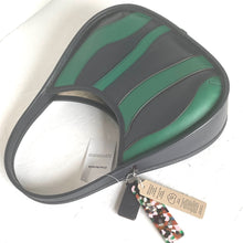Load image into Gallery viewer, Coach Ergo Bag Wavy Stripe Upcrafted Green Leather Coachtopia 90s CQ004