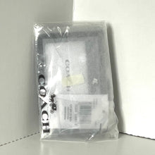Load image into Gallery viewer, Coach Essential Mini Id Card Case Crystal Black Leather Wallet Keychain CX249