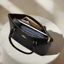 Load image into Gallery viewer, CoachFloralGalleryToteLargeWhiteSignatureCanvasCAL59BagLilacORIGPKGB