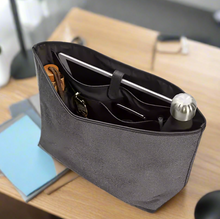 Load image into Gallery viewer, Coach Gallery City Tote Insert Black Canvas Smooth leather C4812 Multi Pockets