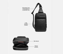Load image into Gallery viewer, Coach Gotham Pack Sling Mens Blue Leather Small Backpack Crossbody C5331