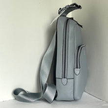 Load image into Gallery viewer, Coach Gotham Pack Sling Mens Gray Leather Small Backpack Crossbody C5331