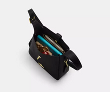 Load image into Gallery viewer, Coach Hadley Mini Crossbody CAL61 Leather Straw Black Bag Toast ORGPKG