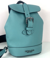 Load image into Gallery viewer, Coach Hudson Small Pack CB929 Blue Leather Sling Bag Crossbody Backpack