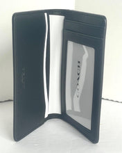 Load image into Gallery viewer, Coach ID Wallet Mens Black Bifold Slim Card Case Signature Canvas CJ753