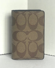 Load image into Gallery viewer, Coach ID Wallet Mens Brown Bifold Slim Card Case Signature Canvas CJ753