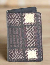 Load image into Gallery viewer, Coach ID Wallet Mens Brown Plaid Bifold Slim Card Case Canvas CN412