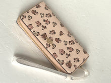 Load image into Gallery viewer, Coach Long Zip Phone Wallet Rosette Floral Wristlet Pink Canvas CZ329