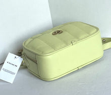 Load image into Gallery viewer, Coach Lunchbox Crossbody Top Handle Womens Lime Leather Quilted Bag C4678