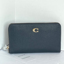 Load image into Gallery viewer, Coach Medium Zip Around Wallet Womens Black Zip-Around CI194 Brass ORIGPKG