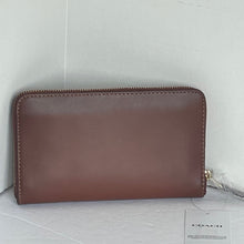 Load image into Gallery viewer, Coach Medium Zip Around Wallet Womens Brown Zip-Around CH806 Brass Saddle