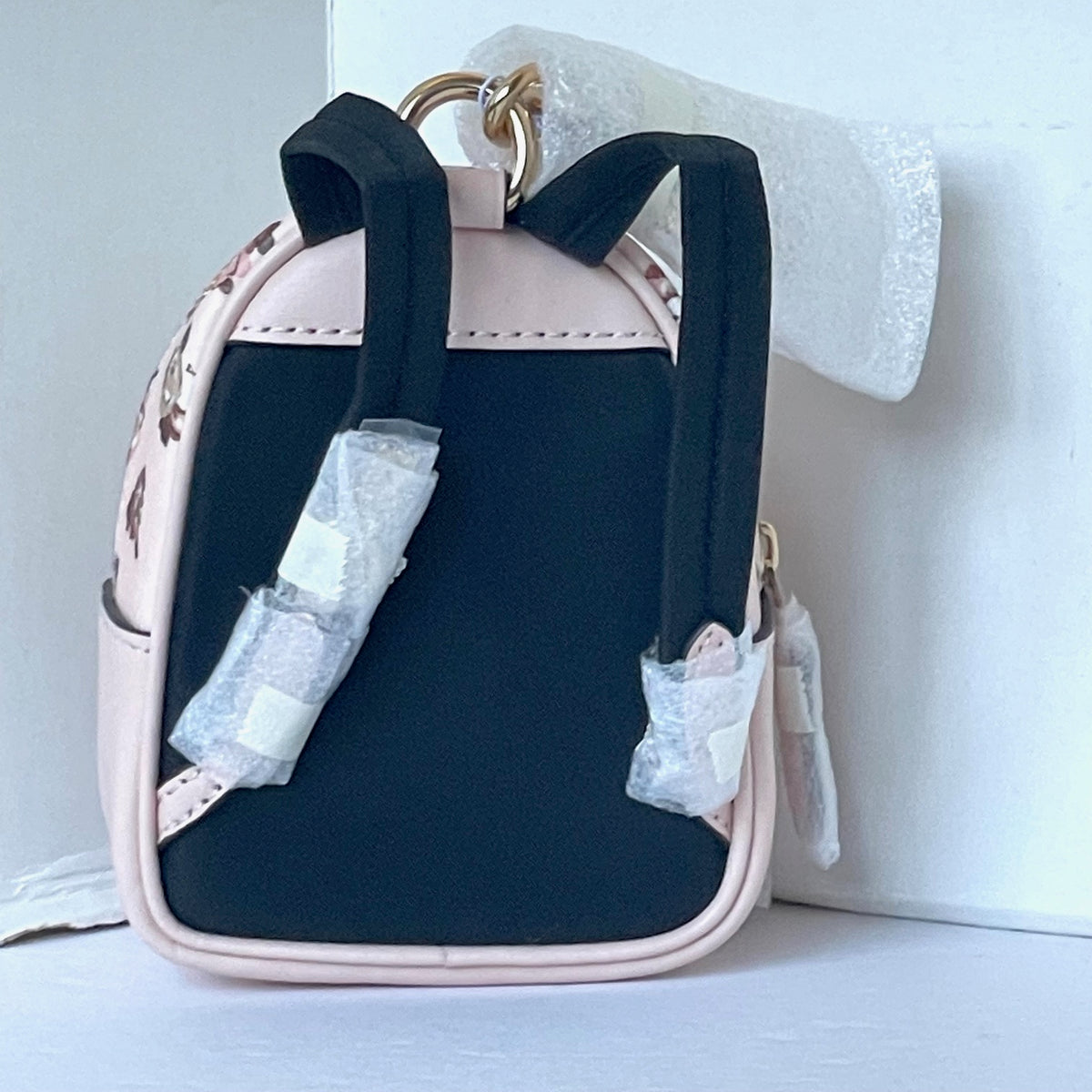 Coach Mini Court Floral Backpack Bag Charm CAA68 Pink Rosette Keychain – Luxe Fashion Finds