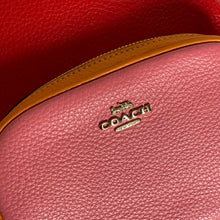Load image into Gallery viewer, Coach Mini Court Backpack Colorblock Leather Small Bag Red Pink Orange CA150