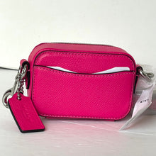 Load image into Gallery viewer, CoachMiniCrossbodyPouchPinkCrossgrainLeatherCP271CardsEarbudsCase
