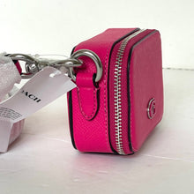 Load image into Gallery viewer, CoachMiniCrossbodyPouchPinkCrossgrainLeatherCP271CardsEarbudsCase